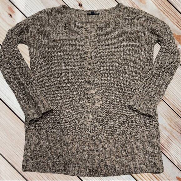 AMERICAN EAGLE Women’s Small Tan & Black Sweater - Picture 1 of 2